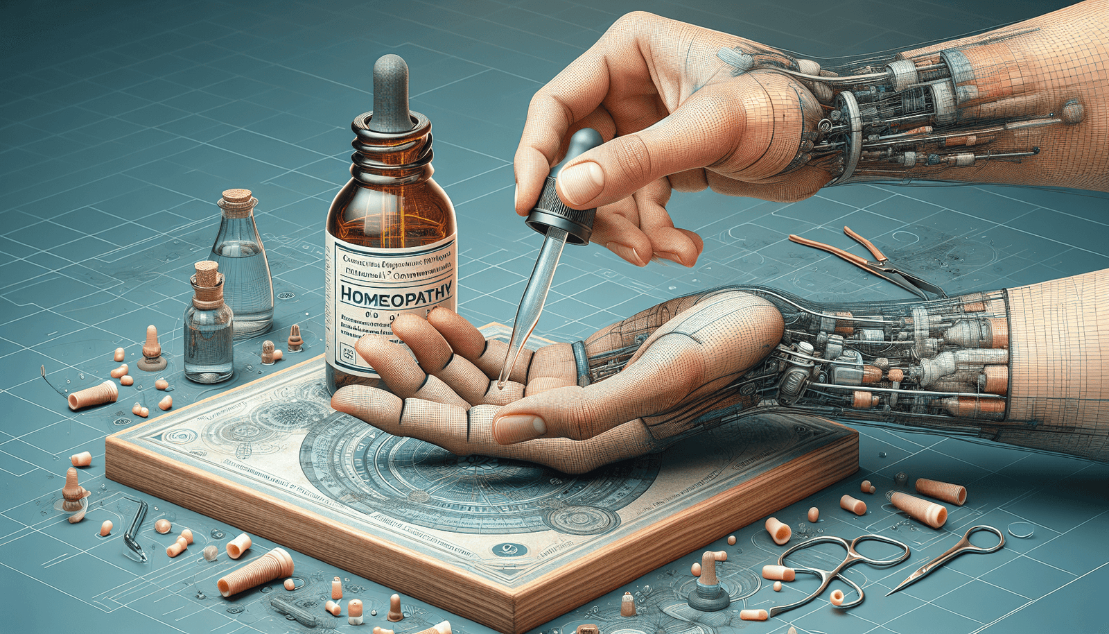 Remédios homeopáticos Carbo Veg, Rubinia Mother, Nux Vomica e Carica Mother
